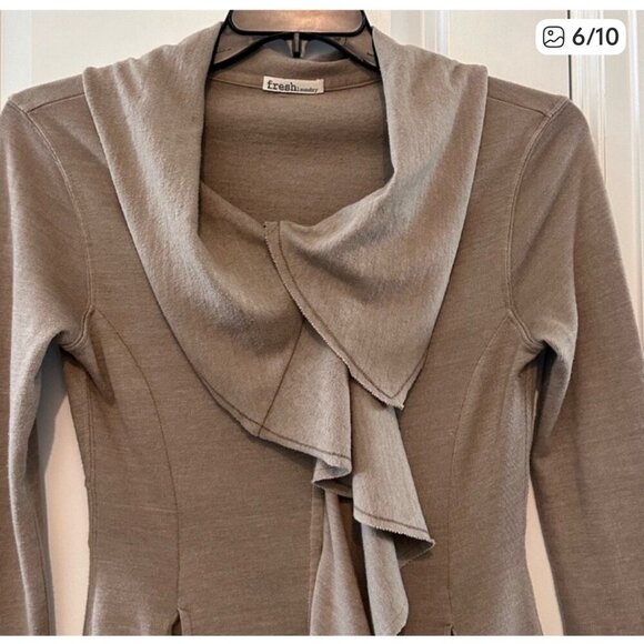 Fresh Laundry Womens XS Ruffled Open Cardigan - Picture 6 of 10